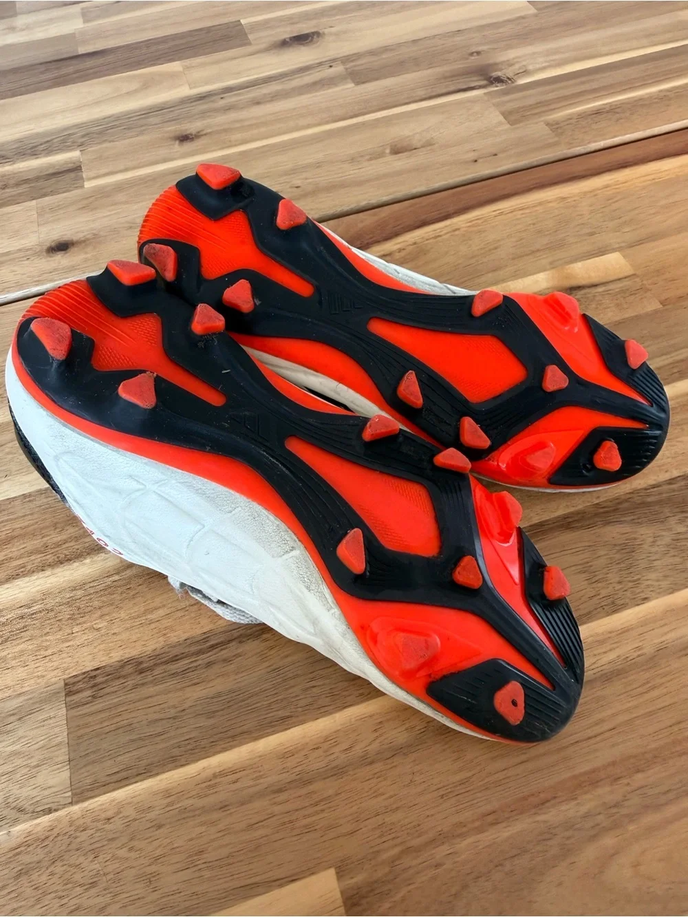 adidas Kids Copa Pure Soccer Cleats - White/Black/Orange size 3